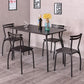 5 Piece Dining Set Table and 4 Chairs Modern Home Kitchen Room - Breakfast Furniture Wood Dining Table Set (FW1)(1U67)