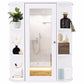 Bathroom Cabinet Single Door Shelves Wall Mount Cabinet W/ Mirror Organizer Modern Bathroom Furniture (FW5)(1U67)(B&5)(1U65)