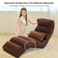 Folding Lazy Sofa Chair Stylish Sofa Couch Beds Lounge Chair W/Pillow Coffee New Home Furniture (FW2)(1U67)(F67)
