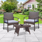 Folding PE Rattan Side Coffee Table Patio Garden Outdoor Furniture Brown NEW Home Furniture (D67)(FW1)(1U67)