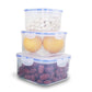 3 Pieces Plastic Food Container - Rectangle Storage Box Leak Proof Square Lunch Box (AK8)(2AK1)(F61)
