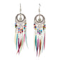 Trending Golden Silver Color Feather Dangle Drop Earrings - Women Wedding Jewelry Accessories (1U81)