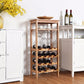 2-Tier 12 Bottles Bamboo Wine Rack Display Storage Shelf Holder Home Kitchen (D67)(FW8)(1U67)