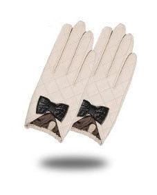 great Women's Winter Genuine Leather Gloves - Touch Screen Gloves - Bow Cute (D44)(6WH1)