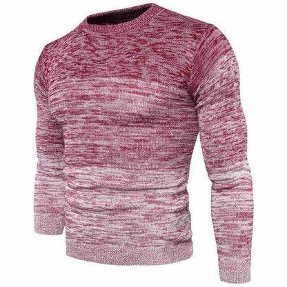 Great Change Color Printed Knitted Sweater - Men Pullover Slim Fit Casual Knitting Tops (1U100)