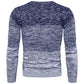 Great Change Color Printed Knitted Sweater - Men Pullover Slim Fit Casual Knitting Tops (1U100)