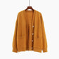 Cute Women's Cardigan - Long Sleeve Oversized Khaki Jumpers - Button Up Cardigans (TP4)(TB8C)