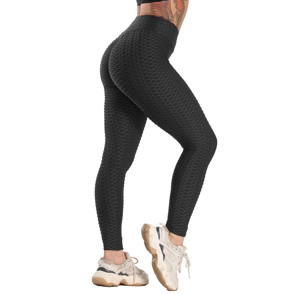 Plus Size Scrunch Leggings Women Black Anti-Cellulite Leggings - High Waist Fitness Leggings Bodybuilding Jeggings Women Pants XS-4XL (2U24)(BAP)(TBL)