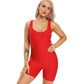 Sexy Backcross Women Bodysuit Sleeveless Textured Jumpsuit - Women One Piece Gym Sport Workout Fitness Rompers For Female Summer (2U24)(BAP)(TBL)