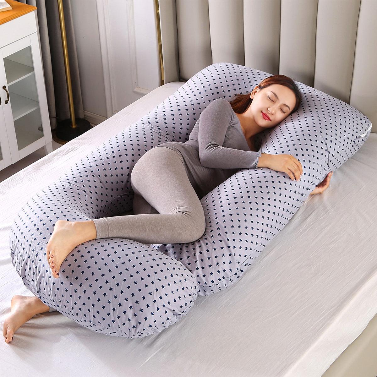 Superior Quality Pregnancy Pillow - Large Size Sleeping - Support Pillow For Pregnant Women - Nice J Shape Maternity Pillows (8Z2)(9Z2)(1Z3)(1U7) - Deals DejaVu