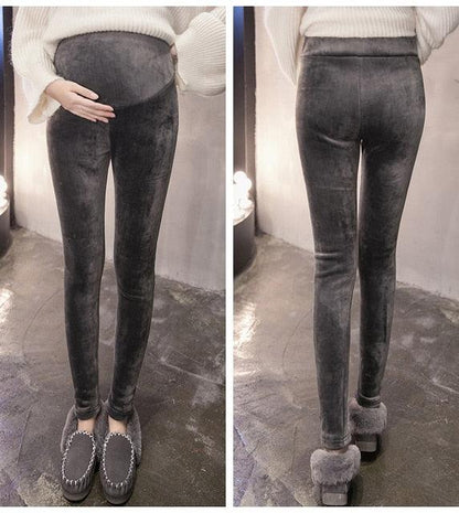 New Velvet Maternity Leggings Pants For Pregnant Women - Warm Winter Maternity Clothes -Thickening Pregnancy Trousers Clothing (2Z7)(7Z2)(1U4)