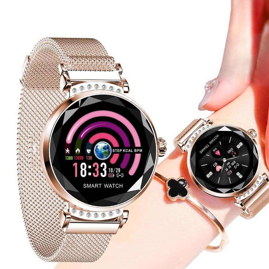 Trending New Luxury Smart Fitness Bracelet - Women Blood Pressure Heart Rate Monitoring Wristband Lady Watch (RW)(9WH1)