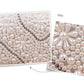 Gorgeous Full Beaded Women Clutch Bag - Flower Pearl Luxury Designer Handbag Diamond Wedding Purse Small Chain Evening Bag Sac A Main (WH1)(WH6)(1U43) - Deals DejaVu