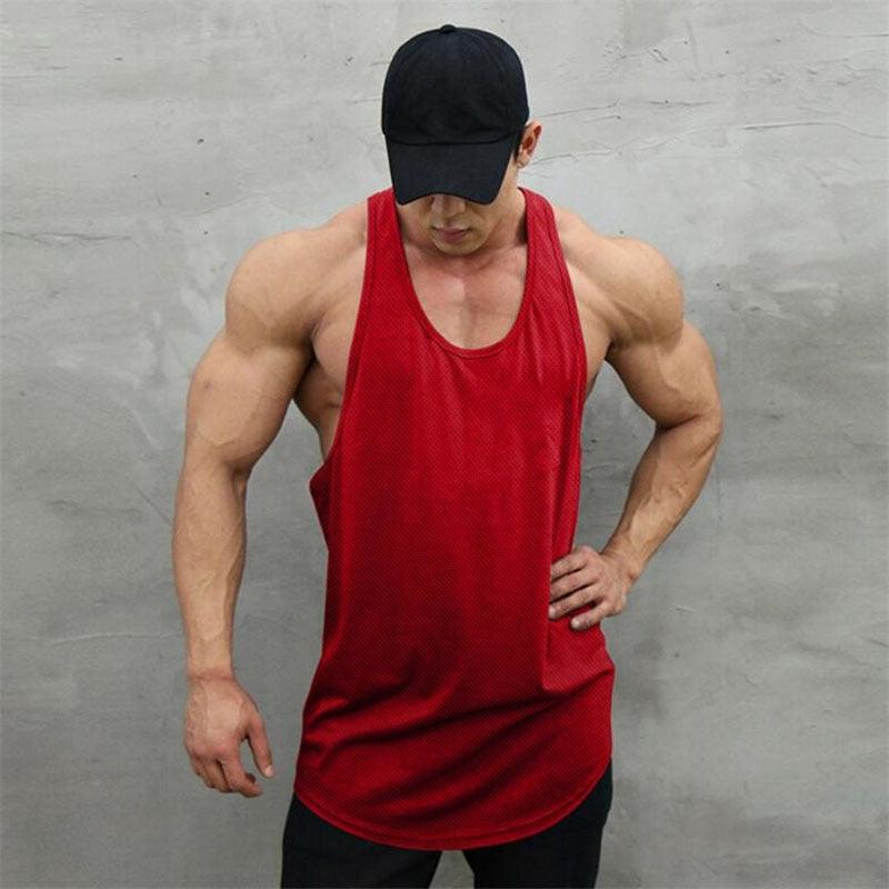 New Summer Brand Vest Mesh Gym Clothing - Mens Tank Tops Sleeveless Shirt - Bodybuilding Equipment Fitness Men's Stringer Tank Top (TM7)(1U101)(1U100)
