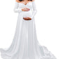Gorgeous Pregnancy Dress for Photo Shoot - Women Baby Shower Dress - Photography Maternity Gown (1U5)(Z6)(Z8)(1Z1)(2Z1)(3Z1)(4Z1)(7Z1)