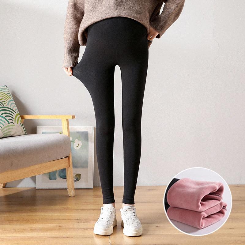 Winter Maternity Leggings - Thick Adjustable Waist Velvet Line Pregnant Women Pregnancy Clothes Pants Ropa Mujer Maternal (2Z7)(7Z2)(1U4)