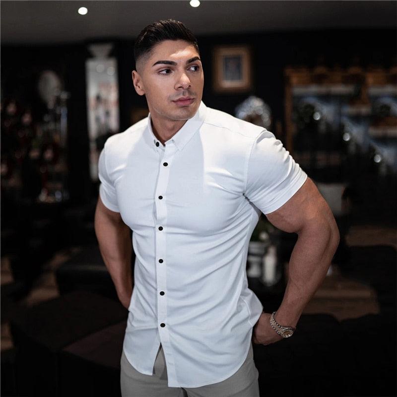 dress men tuxedo shirt white short sleeve Men's Wing-Tip Short Sleeve 5XL 22.5 The Leeward is a lightweight Marquis Men's White Short Sleeve