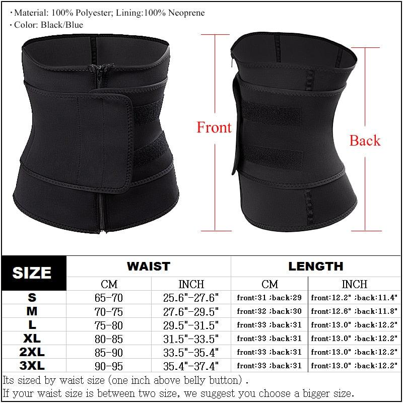 Gorgeous Sweat Shapewear - Waist Trainer Neoprene Sauna Belt For Women - Weight Loss Waist Cincher Body Shaper Tummy Control Fitness Belt (FH)(FHW1)(1U31)(1U24)