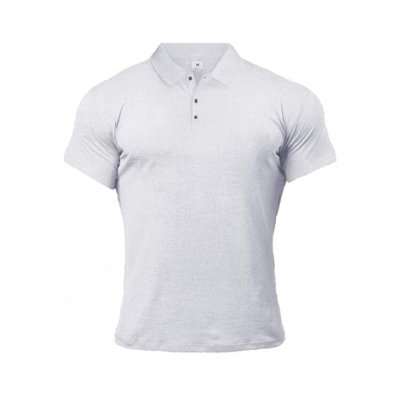 Great Muscle guys - Man Fashion Polo Shirt - Casual Fashion Plain Color Short Sleeve High Quality Slim Polo Shirt TM8)(1U8)(TM7)(1U101)(1U100