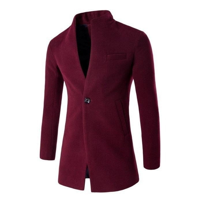 Great  Autumn Black Velvet Long Coat Men Solid Slim Windproof Warm Plus Size - Office Business Overcoat (D100)(TM4)(CC1) - Deals DejaVu