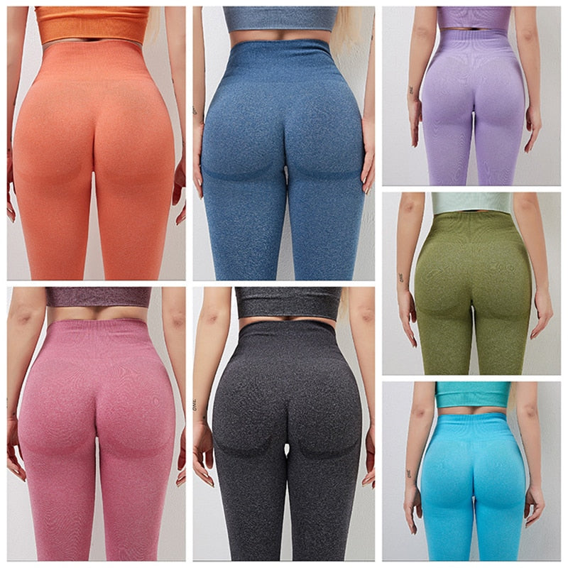 Trending Leggings - Women Seamless Smile Sexy Leggins Mujer High Waist Push Up Women's Sports Pants Gym Exercise Female Clothing (2U24)(BAP)(TBL)