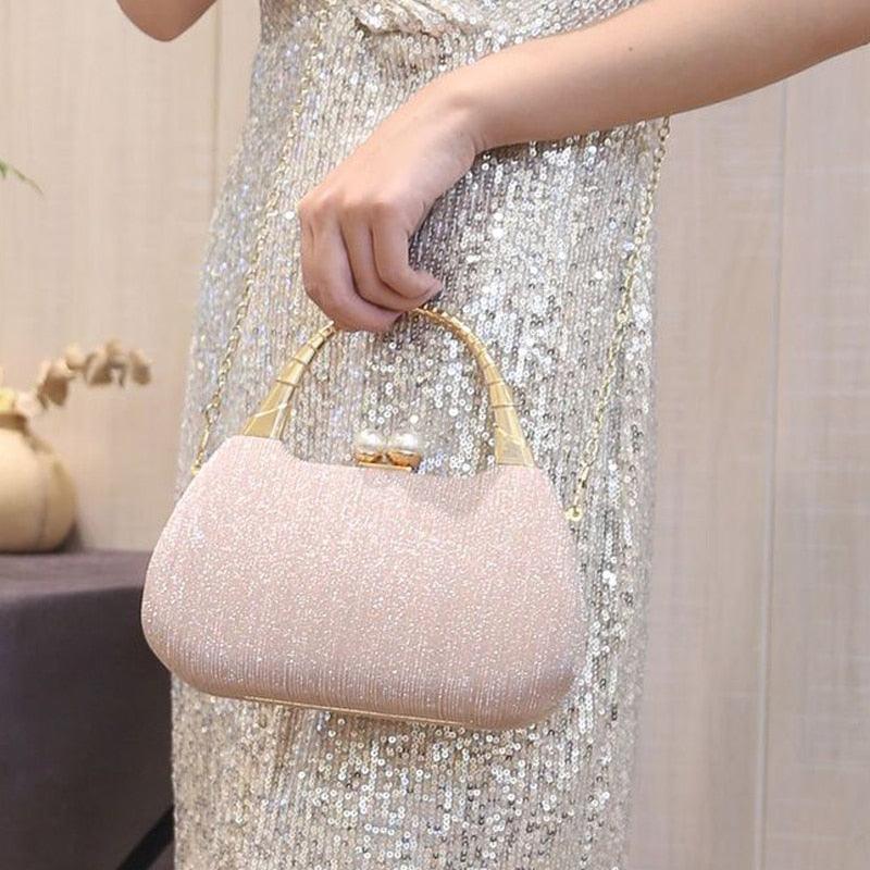 Rhinestone Gold Clutches Purse Women Luxury handbag Elegant Designer  Evening Party Bags silver black Diamond shoulder