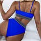 New Blue Sport Bikini set - Bandeau Push up - Swimsuit Women Swimming suit High Waist Swimwear female Sexy bathing suit (TB8D)(1U26)(F26) - Deals DejaVu