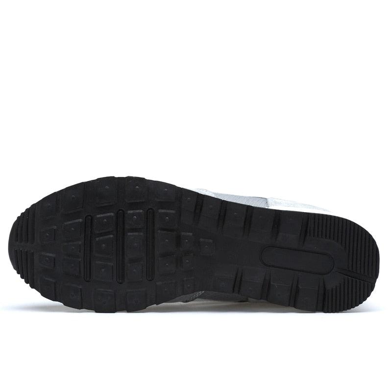 NewAutumn Men sneakers - Natural Pig Skin Material Male Trainers - Outdoor Stylish Shoes Lace-up Flats Non-slip Rubber Sole Blue Grey (MSC3)(MSC7)(MSA1)(MCM)(MSA2)(1U12) - Deals DejaVu
