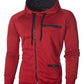 Fashion Brand Men's Hoodies - Spring Autumn Male Casual Hoodies Sweatshirts -Men's Zipper Solid Color Hoodies (TM5)(CC1)(1U100)