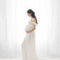 Great White Maternity Dresses For Photography Gown - Baby Shower Dresses -Prenatal Photo Clothes Chiffon Floor(1U5)(Z6)(Z8)(1Z1)(2Z1)(3Z1)(4Z1)(7Z1)