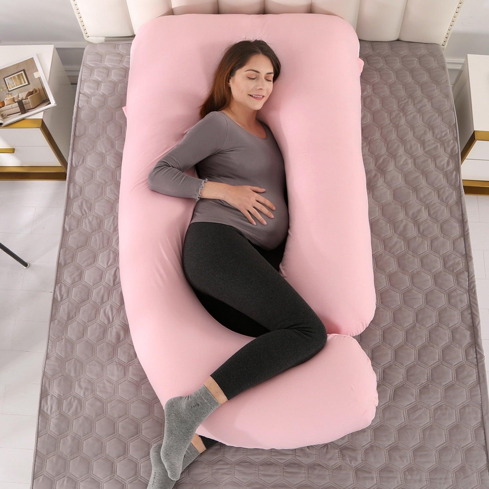 Superior Quality Pregnancy Pillow - Large Size Sleeping - Support Pillow For Pregnant Women - Nice J Shape Maternity Pillows (8Z2)(9Z2)(1Z3)(1U7) - Deals DejaVu