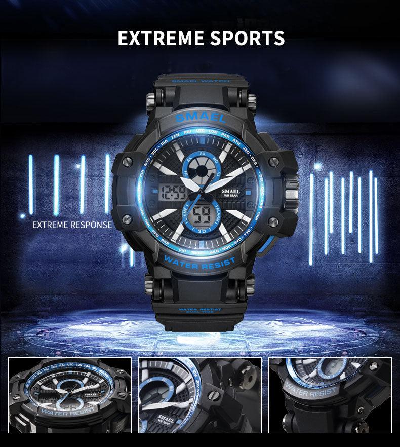 Sport Watches For Men Military Clock - Watch 50M Waterproof Luminous White Wristwatch Band (MA9)(RW)(1U84)