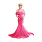 Gorgeous Sling Off Shoulder Maternity Dress Photography Chiffon Cotton Long Pregnancy Mermaid Maxi Gown Baby Shower Photo Shoot Props New (Z6)(1Z1)(2Z1)(3Z1)(7Z1) - Deals DejaVu