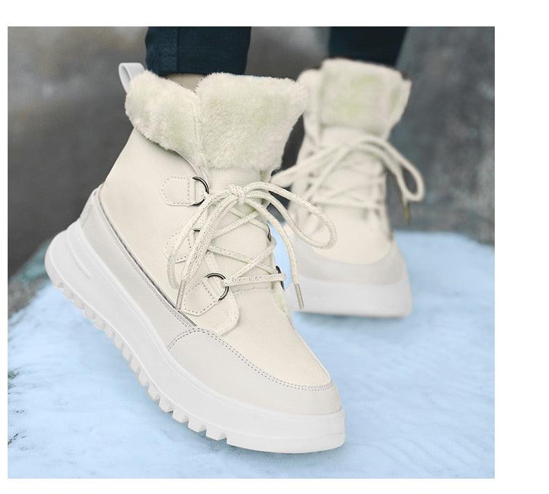 Snow Boots Outdoor Non-slip Sneakers - Plush Warm Woman Waterproof Winter Boots - Women Platform Ankle Boots (BB2)(CD)(WO4)(BB5)(F38)(3U38) - Deals DejaVu
