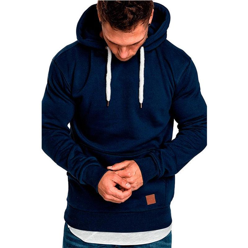 New Fashion Brand Mens Hoodies Spring Autumn Male Casual Hoodies Sweatshirts - Men's Solid Color Hoodies Sweatshirt Top (TM5)(CC1)(1U100)