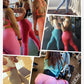 Cute Scrunch Back Fitness Leggings Hips Up Booty Workout Pants - Womens Gym Activewear For Fitness High Waist Long Pant Leggins Mujer (2U24)(BAP)(TBL)