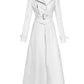 Great Spring Runway Women White Long Leather Trench Coat - Long Sleeve Elegant Luxury fashion Womens Coats- New Designer (TB8B)(TB8A)(TP3)(1U23) - Deals DejaVu