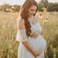 Maternity Wedding Dress Sexy Lace Photography Props Pregnancy Woman Photo Shoot Pregnant Baby Shower Clothes Cotton Maxi Gown (Z6)(1Z1)(2Z1)(3Z1)(7Z1) - Deals DejaVu