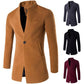 Great  Autumn Black Velvet Long Coat Men Solid Slim Windproof Warm Plus Size - Office Business Overcoat (D100)(TM4)(CC1) - Deals DejaVu