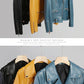 Trending Spring Short Yellow Black Blue Leather Biker Jacket - Women Long Sleeve Zipper Autumn Faux Leather Jackets for Women (TB8B)(TB8A)(TP3)(1U23) - Deals DejaVu