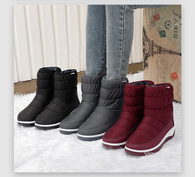 Women Winter Platform Zip Ankle Boots - Waterproof Boots - Ladies Original Breathable Casual Shoes (BB2)(CD)(WO4)(BB5)(F38)(3U38) - Deals DejaVu