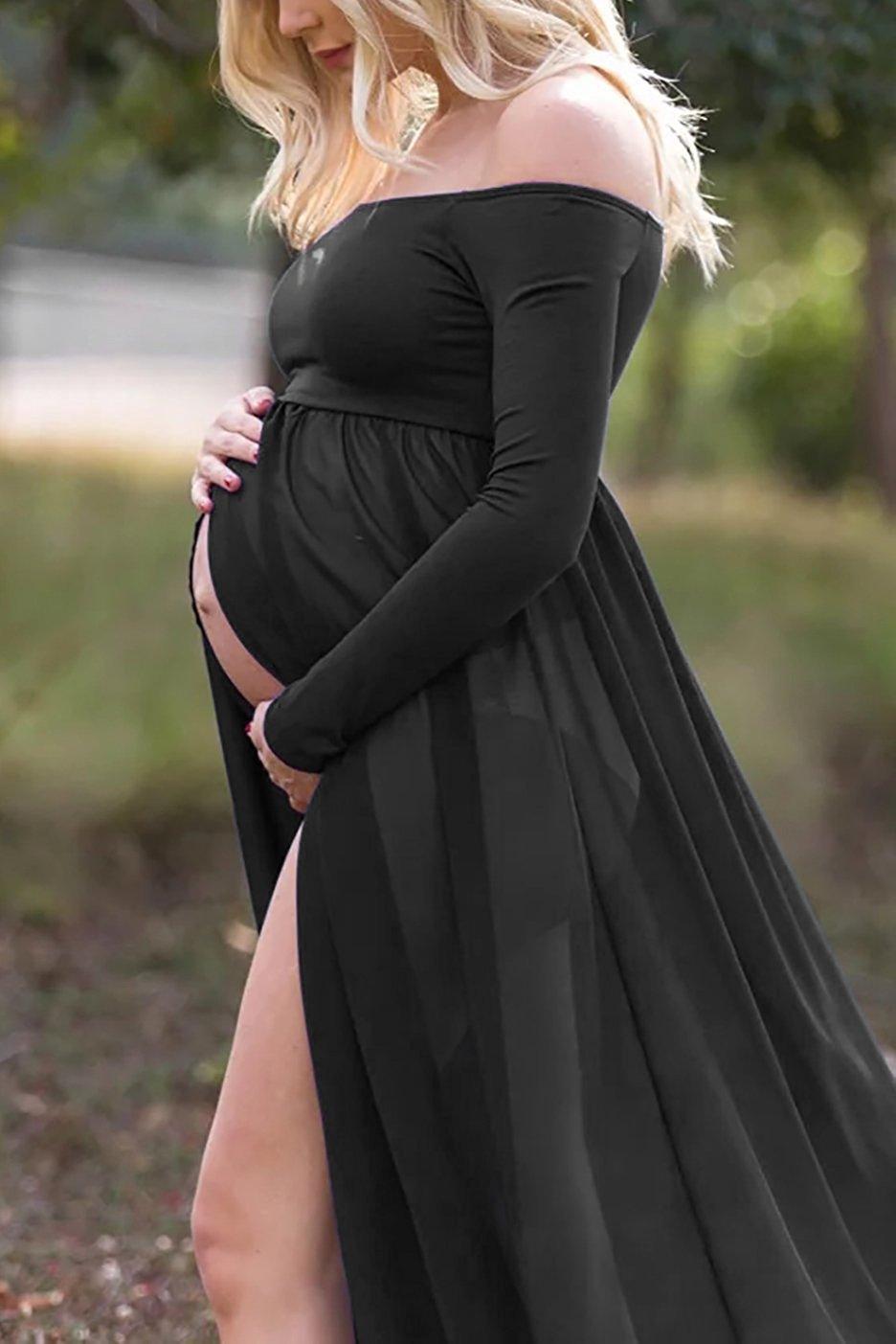 Pregnancy Dress Photo Shoot Maternity Gown - Photography Baby Shower Dress - Tulle Maternity Dress (1U5)(Z6)(Z8)(1Z1)(2Z1)(3Z1)(4Z1)(7Z1)