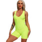 Sexy Backcross Women Bodysuit Sleeveless Textured Jumpsuit - Women One Piece Gym Sport Workout Fitness Rompers For Female Summer (2U24)(BAP)(TBL)