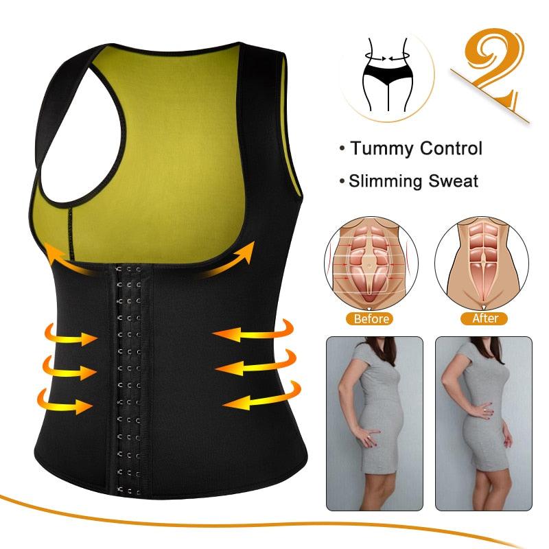 New Slim Women Neoprene Sweat Waist Trainer Corset -Trimmer Vest - Weight Loss - Sauna Tank Top Shaper Slimmer Fajas Shapewear Corset (FH)(FHW1)(1U31)(1U24)