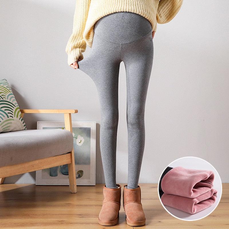 Winter Maternity Leggings - Thick Adjustable Waist Velvet Line Pregnant Women Pregnancy Clothes Pants Ropa Mujer Maternal (2Z7)(7Z2)(1U4)