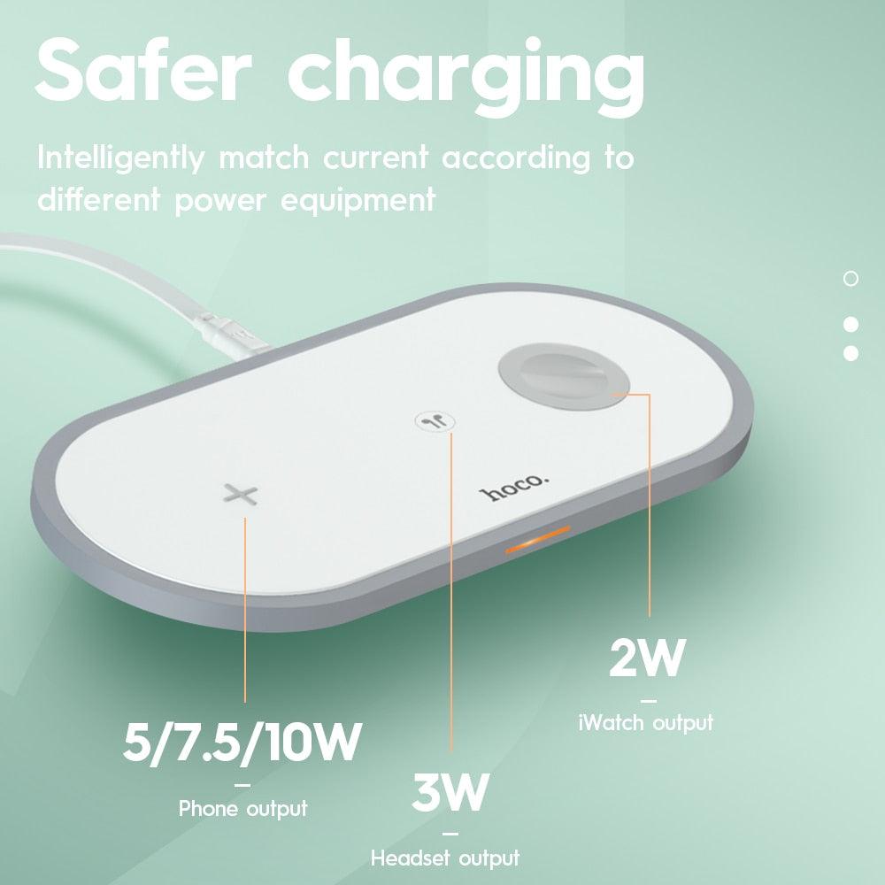 3 in1 Wireless Charger for iPhone 11 Pro X XS Max XR for Apple Watch 5 4 3 2 AirPods Pro Fast Charger Stand (D50)(RS7)(RS8)