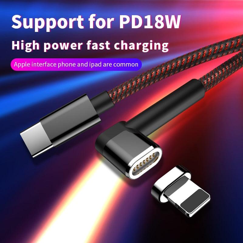 Magnetic USB C Cable for iPhone - Cable PD 20W Fast Charging USB C to Lighting Cable for iPhone 12 Pro Max USB Type C Cable (RS7)(F50)