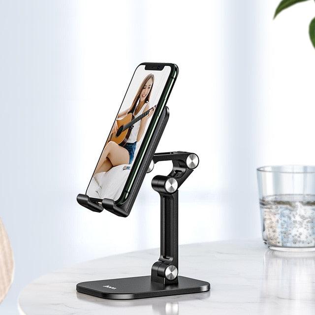 Great Metal Desktop Tablet Holder - Foldable Extend Support Desk Mobile Phone Holder Stand Adjustable ((D47)TLC2)