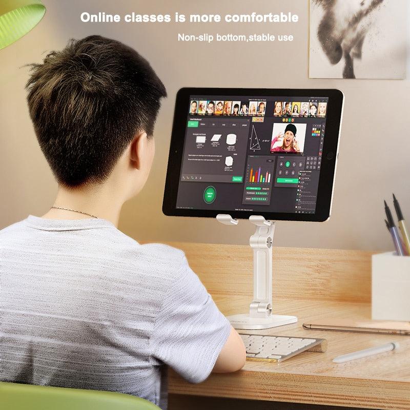 Great Metal Desktop Tablet Holder - Foldable Extend Support Desk Mobile Phone Holder Stand Adjustable ((D47)TLC2)