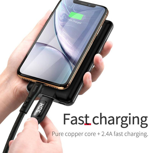Usb cable for iPhone - Cable 11 Pro X XS XS Max XR 8 6 iPad2 on-screen Timing Charging- Fast Charge Cables Phone Charger (RS7)(F50)